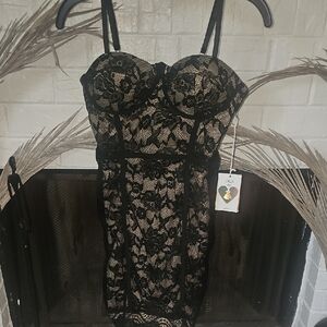 Iris Black Lace Dress